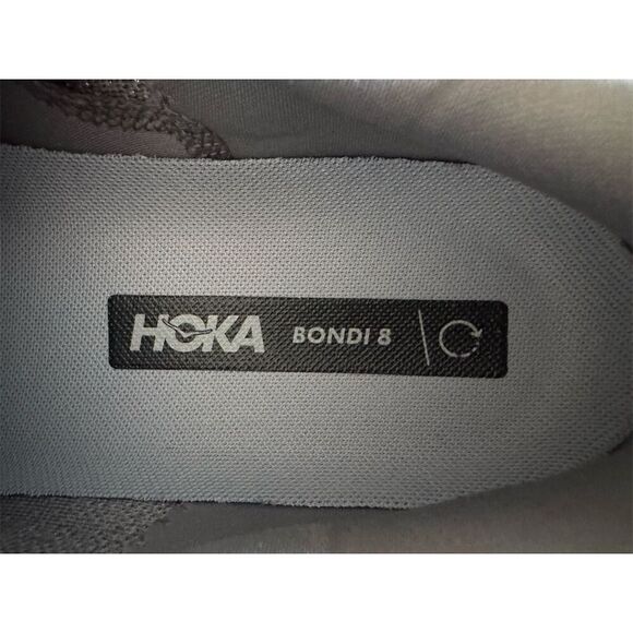 Hoka One One Bondi 8 Men's Running Shoes Gray Size 10 Athletic - Picture 8 of 12